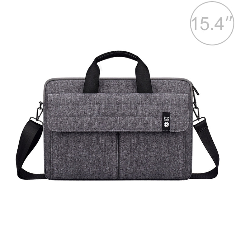 ST08 Handheld Briefcase Carrying Storage Bag with Shoulder Strap for 15.4 inch Laptop(Grey) - 15 inch by buy2fix | Online Shopping UK | buy2fix