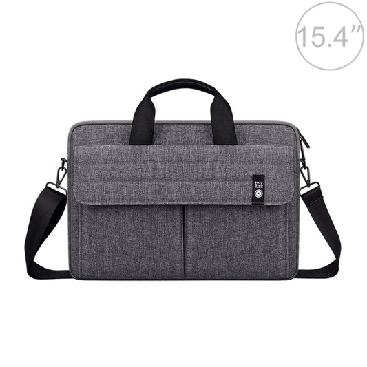 ST08 Handheld Briefcase Carrying Storage Bag with Shoulder Strap for 15.4 inch Laptop(Grey) - 15 inch by buy2fix | Online Shopping UK | buy2fix