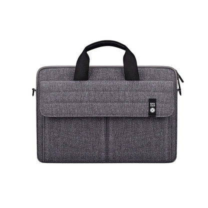 ST08 Handheld Briefcase Carrying Storage Bag with Shoulder Strap for 15.4 inch Laptop(Grey) - 15 inch by buy2fix | Online Shopping UK | buy2fix