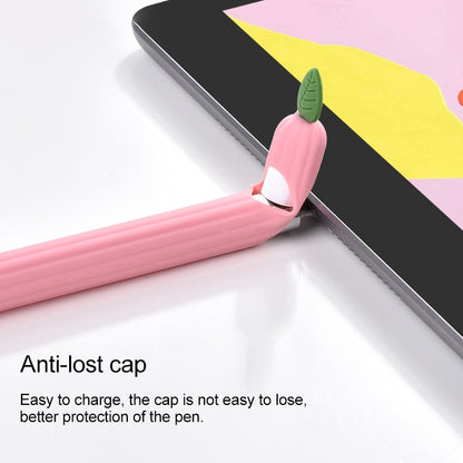 For Apple Pencil 2 Contrasting Color Mint Leaf Silicone Non-slip Protective Cover(Green) - Pencil Accessories by buy2fix | Online Shopping UK | buy2fix