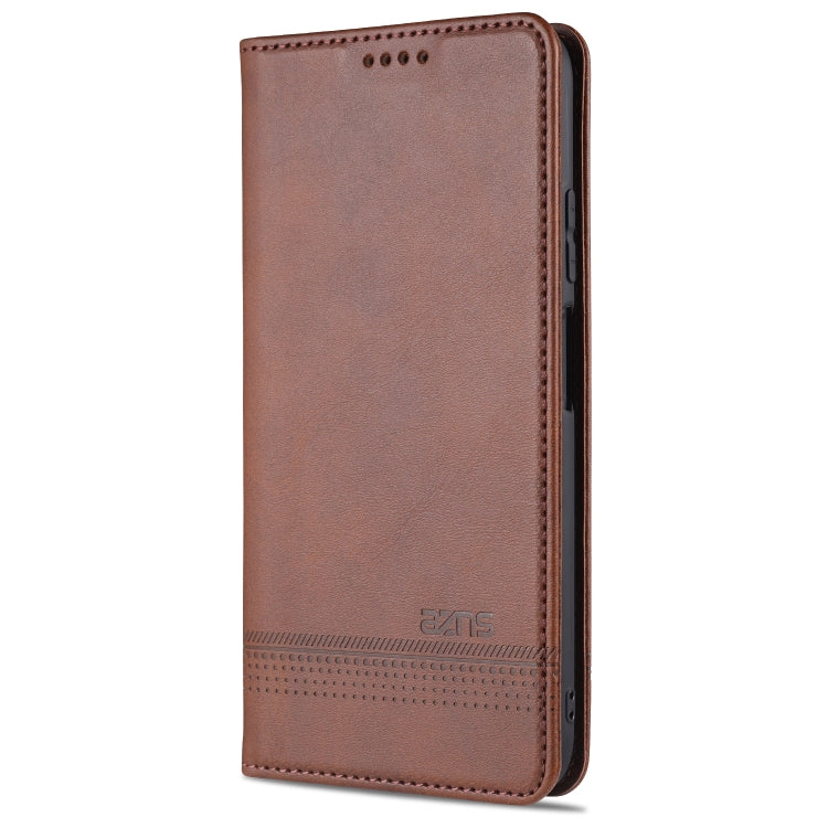 For Huawei P40 Lite / nova 6 SE AZNS Magnetic Calf Texture Horizontal Flip Leather Case with Card Slots & Holder & Wallet(Dark Brown) - Huawei Cases by AZNS | Online Shopping UK | buy2fix