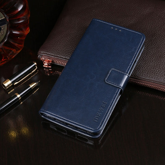 For Blackview BV6900 idewei Crazy Horse Texture Horizontal Flip Leather Case with Holder & Card Slots & Wallet(Dark Blue) - More Brand by idewei | Online Shopping UK | buy2fix