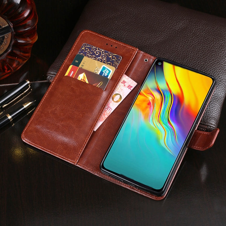 For Infinix Hot 9 Pro idewei Crazy Horse Texture Horizontal Flip Leather Case with Holder & Card Slots & Wallet(Brown) - Infinix Cases by idewei | Online Shopping UK | buy2fix