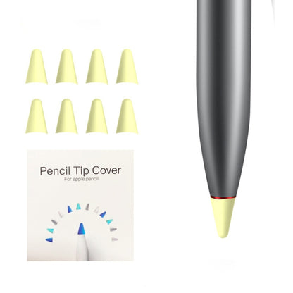 8 PCS Non-slip Mute Wear-resistant Nib Cover for M-pencil Lite (Yellow) - Pencil Accessories by buy2fix | Online Shopping UK | buy2fix