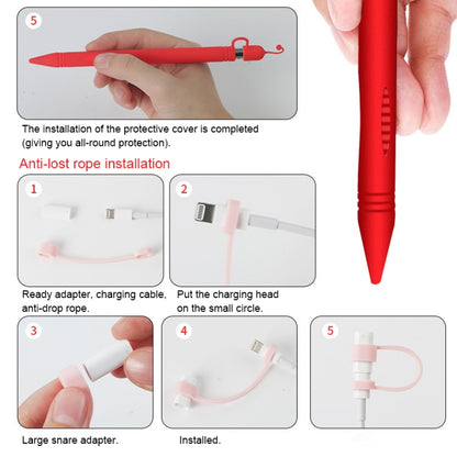 Apple Pen Cover Anti-lost Protective Cover for Apple Pencil (Red) - Pencil Accessories by buy2fix | Online Shopping UK | buy2fix