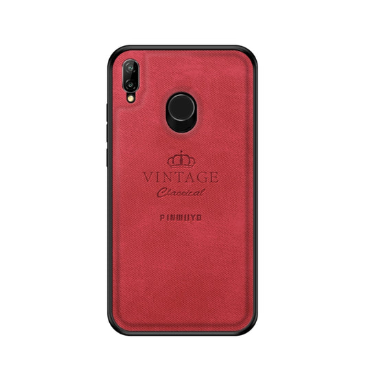 PINWUYO Shockproof Waterproof Full Coverage PC + TPU + Skin Protective Case for Huawei P20 Lite / Nova 3e(Red) - Huawei Cases by PINWUYO | Online Shopping UK | buy2fix