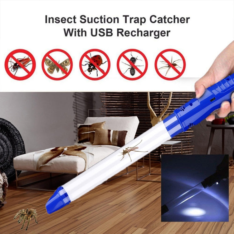 SK818 USB Charging Insects Bugs Suction Traps Electric Pest Spider Catcher with LED Light(Blue) - Other by buy2fix | Online Shopping UK | buy2fix