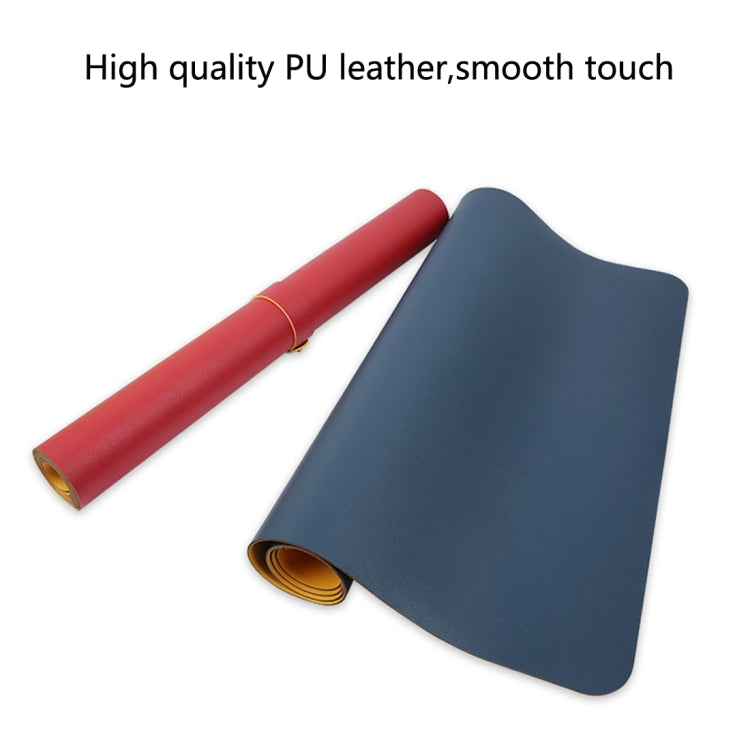 Multifunction Business Double Sided PU Leather Mouse Pad Keyboard Pad Table Mat Computer Desk Mat, Size: 80 x 40cm(Black Red) - Desk Pads by buy2fix | Online Shopping UK | buy2fix