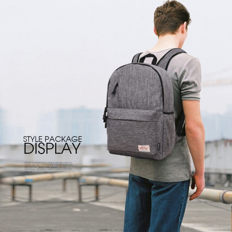 Universal Multi-Function Canvas Laptop Computer Shoulders Bag Leisurely Backpack Students Bag, Small Size: 37x26x12cm, For 13.3 inch and Below Macbook, Samsung, Lenovo, Sony, DELL Alienware, CHUWI, ASUS, HP(Grey) - Backpack by buy2fix | Online Shopping UK | buy2fix