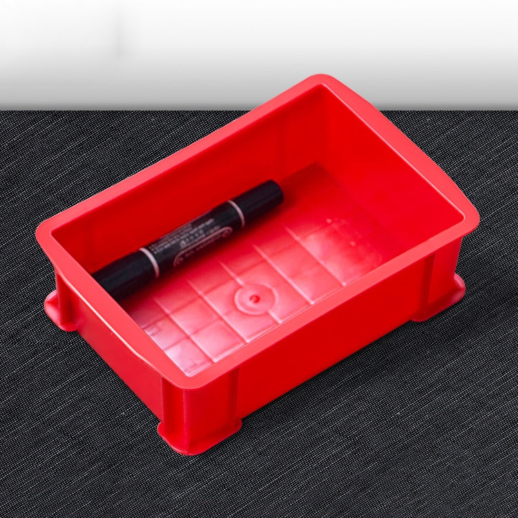 Thick Multi-function Material Box Brand New Flat Plastic Parts Box Tool Box, Size: 20.7cm x 13.7cm x 6.4cm(Red) - Storage Bags & Boxes by buy2fix | Online Shopping UK | buy2fix