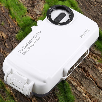 HAWEEL 40m/130ft Waterproof Diving Case for Huawei P20 Pro, Photo Video Taking Underwater Housing Cover(White) - Huawei Cases by HAWEEL | Online Shopping UK | buy2fix