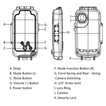 HAWEEL 40m/130ft Waterproof Diving Case for Huawei P20 Pro, Photo Video Taking Underwater Housing Cover(White) - Huawei Cases by HAWEEL | Online Shopping UK | buy2fix