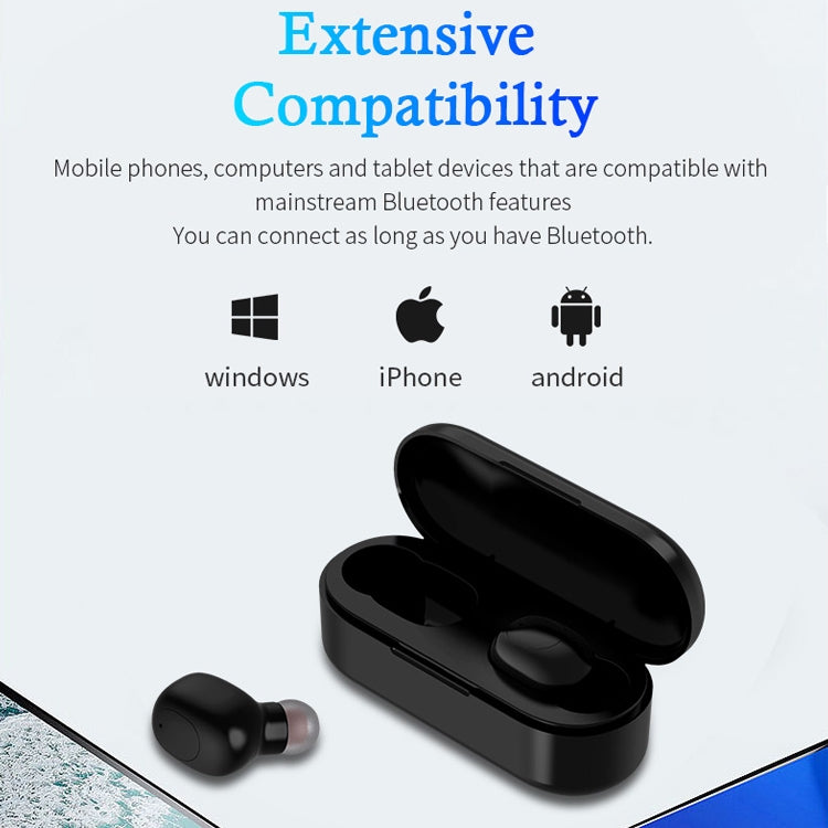 P1 TWS Bluetooth 5.0 Binaural Stereo Wireless Sports Bluetooth Earphone(Black) - TWS Earphone by buy2fix | Online Shopping UK | buy2fix