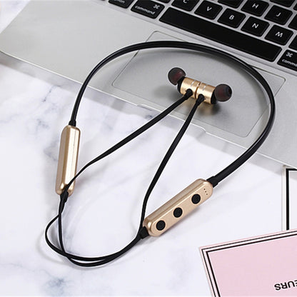 MG-G17 Bluetooth 4.2 Sport Wireless Bluetooth Earphone, Support Card(Gold) - Neck-mounted Earphone by buy2fix | Online Shopping UK | buy2fix