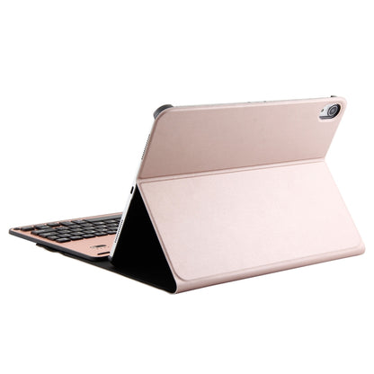 1139B Detachable Bluetooth 3.0 Aluminum Alloy Keyboard + Lambskin Texture Leather Tablet Case for iPad Pro 11 inch (2018), with Three-gear Adjustment / Magnetic / Sleep Function (Pink) - For iPad Pro by buy2fix | Online Shopping UK | buy2fix