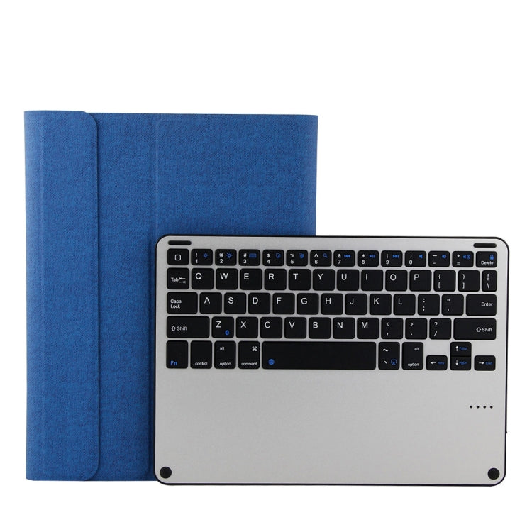 3018 Detachable Bluetooth 3.0 Aluminum Alloy Keyboard + Imitation Cloth Texture Leather Tablet Case for iPad Air / Air 2 / iPad Pro 9.7 inch, with Sleep / Water Repellent Function(Blue) - For iPad Pro by buy2fix | Online Shopping UK | buy2fix