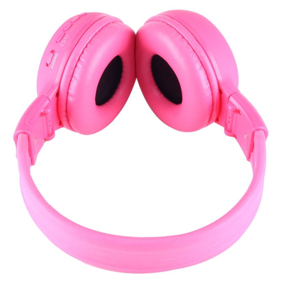 BS-N65 Headband Folding Stereo HiFi Wireless Headphone Headset with LCD Screen & TF Card Slot & LED Indicator Light & FM Function(Magenta) - Headset & Headphone by buy2fix | Online Shopping UK | buy2fix