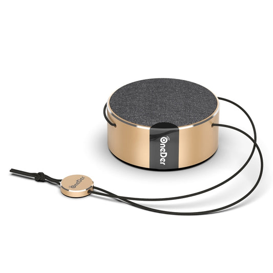 Oneder V12 Mini Wireless Bluetooth Speaker with Lanyard, Support Hands-free(Gold) - Desktop Speaker by OneDer | Online Shopping UK | buy2fix