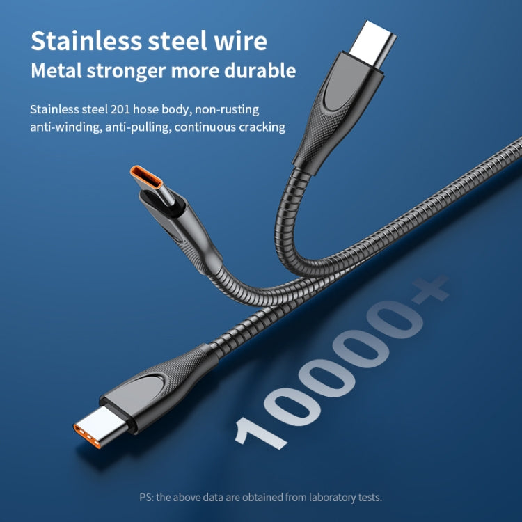 ADC-009 USB-C / Type-C to 8 Pin Zinc Alloy Hose Fast Charging Data Cable, Cable Length: 1m (Silver) - 2 in 1 Cable by buy2fix | Online Shopping UK | buy2fix