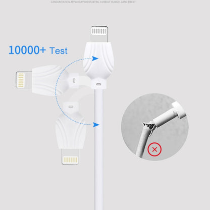 awei CL-63 2.5A 8 Pin Charging + Transmission Aluminum Alloy Data Cable, Length: 1m(White) - Normal Style Cable by awei | Online Shopping UK | buy2fix