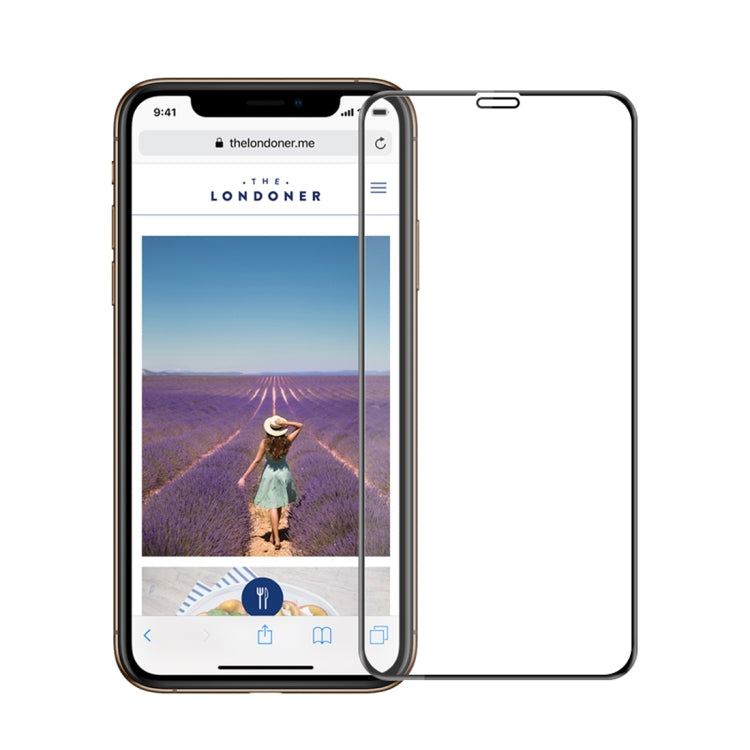 For iPhone XS MOFI 9H 3D Explosion-proof Curved Screen Tempered Glass Film (Black) - iPhone X & XS Tempered Glass by MOFI | Online Shopping UK | buy2fix