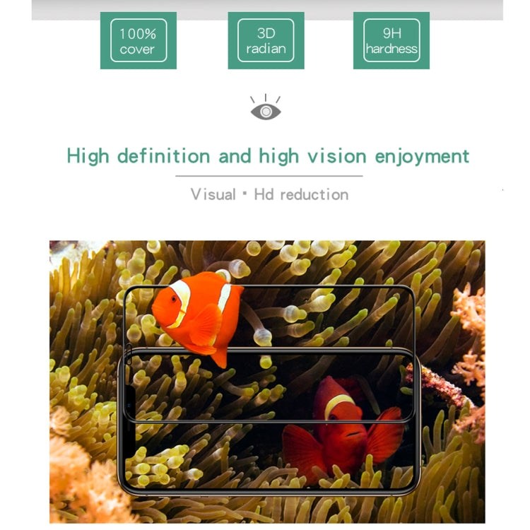For iPhone XS MOFI 9H 3D Explosion-proof Curved Screen Tempered Glass Film (Black) - iPhone X & XS Tempered Glass by MOFI | Online Shopping UK | buy2fix