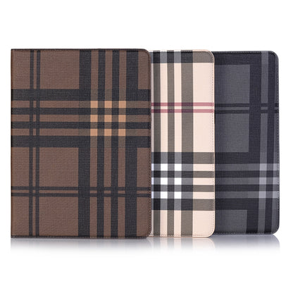 Plaid Texture Horizontal Flip PU Leather Case for iPad Air 13 2024 / iPad Pro 12.9 inch (2018), with Holder & Card Slots & Wallet (White) - iPad Pro 12.9 (2018) Cases by buy2fix | Online Shopping UK | buy2fix