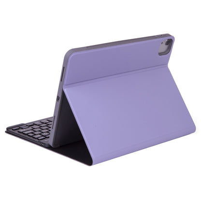 X-11B Skin Plain Texture Detachable Bluetooth Keyboard Tablet Case for iPad Pro 11 inch 2020 / 2018, with Pen Slot (Light Purple) - For iPad Pro by buy2fix | Online Shopping UK | buy2fix