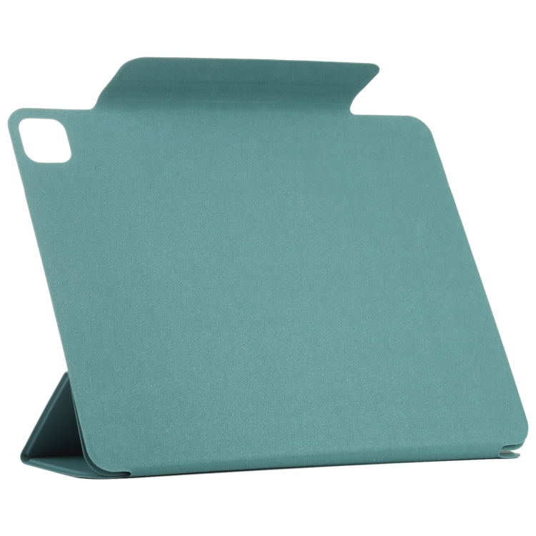 For iPad Air 13 2024 / Pro 12.9 2020 Double-sided Magnetic Flip PU Leather Tablet Case With Holder & Sleep / Wake-up Function(Green) - iPad Pro 12.9 (2020) Cases by buy2fix | Online Shopping UK | buy2fix