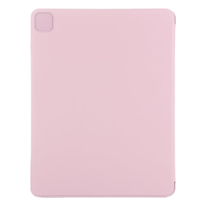 For iPad Air 13 2024 / Pro 12.9 2020 Double-sided Magnetic Flip PU Leather Tablet Case With Holder & Sleep / Wake-up Function(Rose Gold) - iPad Pro 12.9 (2020) Cases by buy2fix | Online Shopping UK | buy2fix