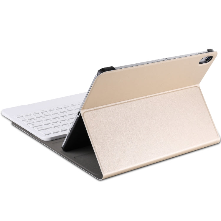 Detachable Bluetooth Keyboard + Brushed Texture Horizontal Flip Leather Tablet Case with Holder for iPad Pro 11 inch (2018)(Gold) - For iPad Pro by buy2fix | Online Shopping UK | buy2fix