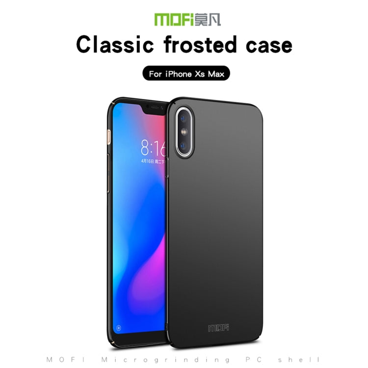 For iPhone XS Max MOFI Frosted PC Ultra-thin Full Coverage Protective Case (Black) - More iPhone Cases by MOFI | Online Shopping UK | buy2fix