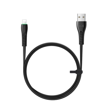 Mcdodo CA-6363 Flying Fish Series 8 Pin to USB LED Cable, Length: 1.8m(Black) - Normal Style Cable by Mcdodo | Online Shopping UK | buy2fix