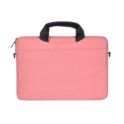 13.3 inch Breathable Wear-resistant Fashion Business Shoulder Handheld Zipper Laptop Bag with Shoulder Strap (Pink) - 13.3 inch by buy2fix | Online Shopping UK | buy2fix