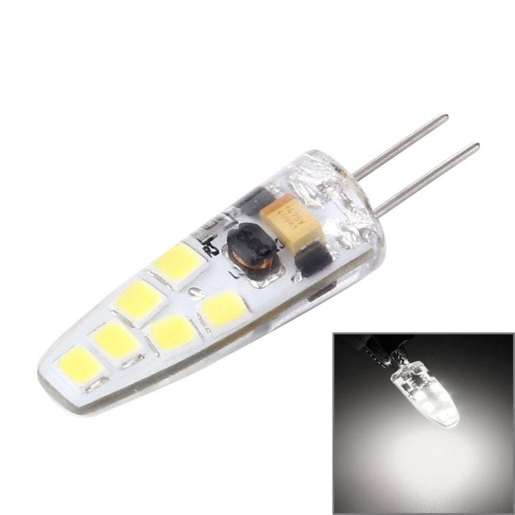 G4 2W 180LM Corn Light Bulb, 12 LED SMD 2835 Silicone, DC 12V, Small Size: 4.1x1x1cm(White Light) - LED Blubs & Tubes by buy2fix | Online Shopping UK | buy2fix