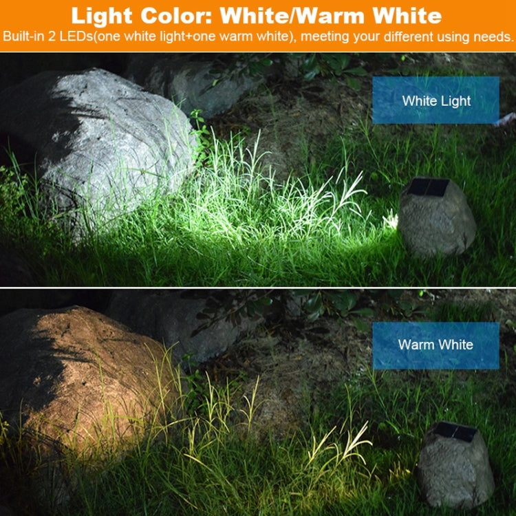 Solar Powered Simulated Stone Spotlight LED Light IP65 Waterproof Outdoor Garden Lawn Lamp - Solar Lights by buy2fix | Online Shopping UK | buy2fix