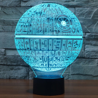 Death Star Style 3D Touch Switch Control LED Light , 7 Colour Discoloration Creative Visual Stereo Lamp Desk Lamp Night Light - Novelty Lighting by buy2fix | Online Shopping UK | buy2fix