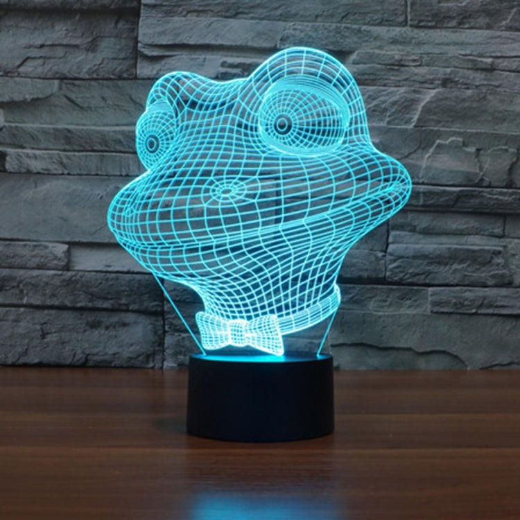 Frog Style 3D Touch Switch Control LED Light , 7 Color Discoloration Creative Visual Stereo Lamp Desk Lamp Night Light - Novelty Lighting by buy2fix | Online Shopping UK | buy2fix