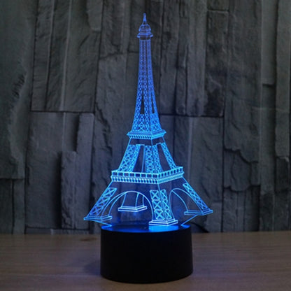 Eiffel Tower Style 3D Touch Switch Control LED Light , 7 Color Discoloration Creative Visual Stereo Lamp Desk Lamp Night Light - Novelty Lighting by buy2fix | Online Shopping UK | buy2fix