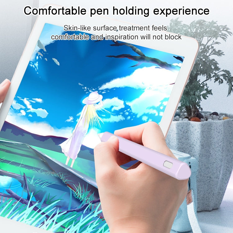 LOVE MEI For Apple Pencil 1 Triangle Shape Stylus Pen Silicone Protective Case Cover (Blue) - Pencil Accessories by LOVE MEI | Online Shopping UK | buy2fix