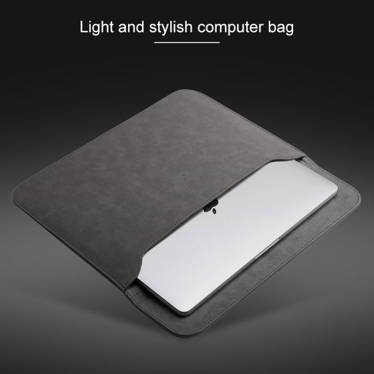 2 in 1 Horizontal Matte Leather Laptop Inner Bag + Power Bag for MacBook Pro 15.4 inch A1707 (2016 - 2017) / A1990 (2018)(Light Grey) - Protective Bags by buy2fix | Online Shopping UK | buy2fix