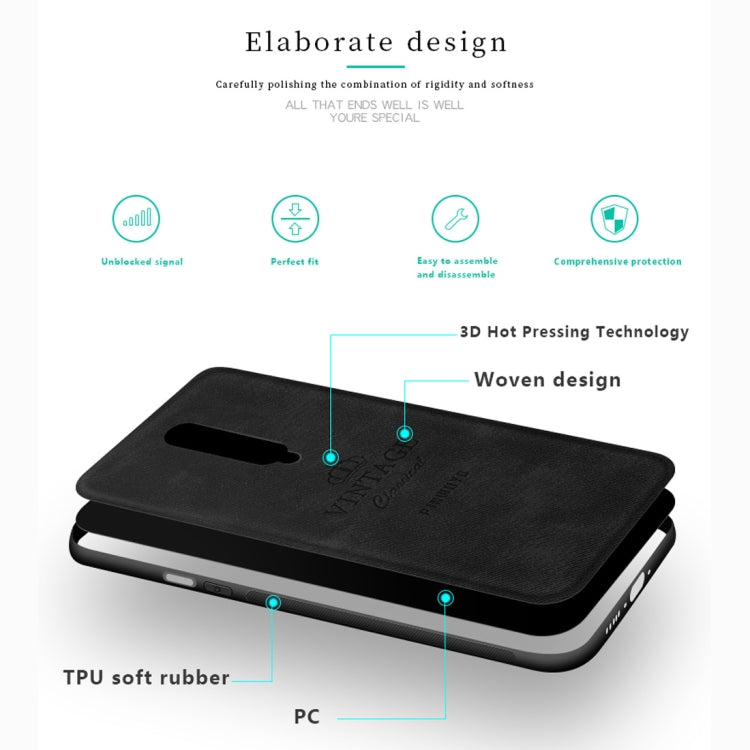 PINWUYO Shockproof Waterproof Full Coverage PC + TPU + Skin Protective Case for OnePlus 7(Black) - OnePlus Cases by PINWUYO | Online Shopping UK | buy2fix