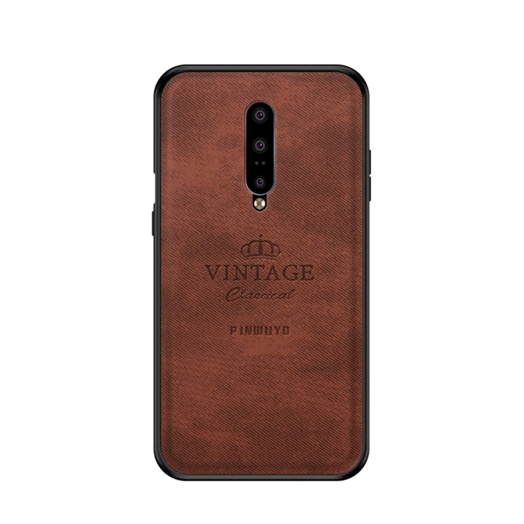 PINWUYO Shockproof Waterproof Full Coverage PC + TPU + Skin Protective Case for OnePlus 7(Brown) - OnePlus Cases by PINWUYO | Online Shopping UK | buy2fix