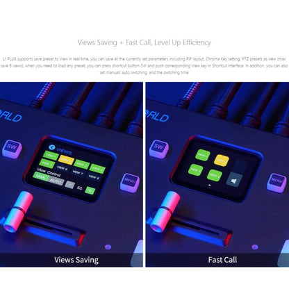 FEELWORLD L1 PLUS Multi-camera Video Mixer Switcher Touch Screen PTZ Control USB3.0 Fast Streaming Switcher (US Plug) - Live Sound Effects Processors by FEELWORLD | Online Shopping UK | buy2fix