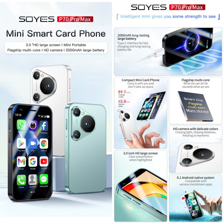 SOYES P70 Pro Max, 1GB+16GB, 3.0 inch Android 8.1 MTK6580 Quad Core, Network: 3G, Dual SIM (Black) - SOYES by SOYES | Online Shopping UK | buy2fix