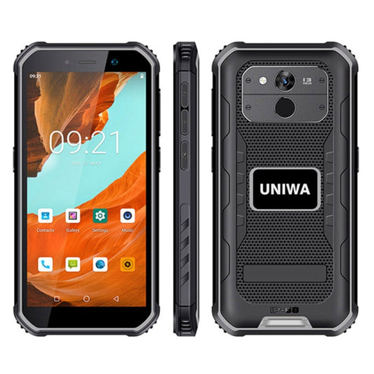 UNIWA F963 Pro Rugged Smart Phone, 4GB+64GB, 5.5 inch Android 13, Unisoc T606 Octa Core, NFC, Fingerprint Unlock, 4G Network, EU Plug (Black Grey) - UNIWA by UNIWA | Online Shopping UK | buy2fix