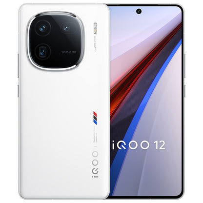 vivo iQOO 12, Triple Back Cameras, 16GB+1TB, Face ID / Fingerprint Identification, 6.78 inch Android 14 OriginOS 4 Snapdragon 8 Gen 3 Octa Core, OTG, NFC, Network: 5G, Support Google Play (White) - vivo by vivo | Online Shopping UK | buy2fix