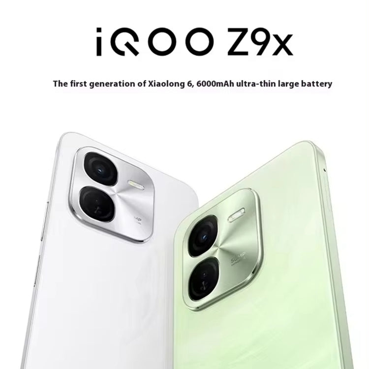 vivo iQOO Z9x, Dual Back Cameras, 8GB+128GB, Face ID Screen Fingerprint Identification, 6.72 inch Android 14.0 OriginOS 4 Snapdragon 6 Gen 1 Octa Core 2.2GHz, OTG, Network: 5G, Support Google Play (White) - vivo by vivo | Online Shopping UK | buy2fix