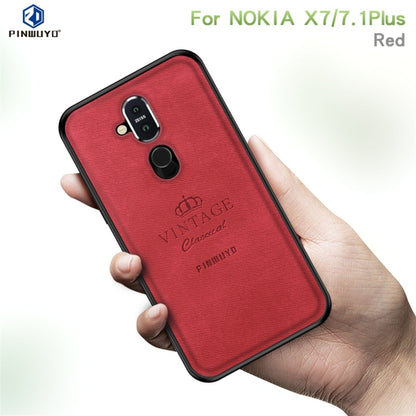 PINWUYO Shockproof Waterproof Full Coverage PC + TPU + Skin Protective Case for Nokia X7 (Red) - Nokia Cases by PINWUYO | Online Shopping UK | buy2fix