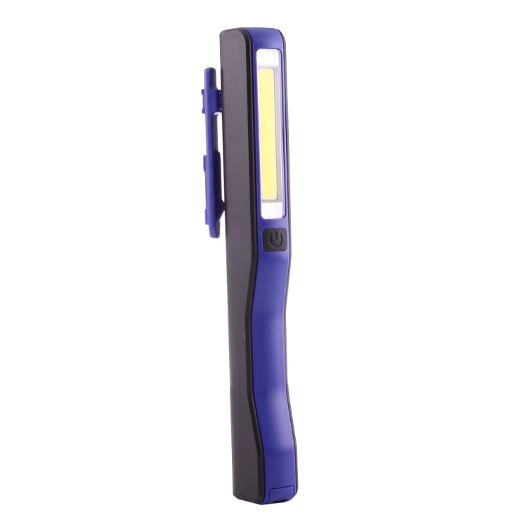 100LM High Brightness Pen Shape Work Light / Flashlight, White Light, COB LED 2-Modes with 90 Degree Rotatable Magnetic Pen Clip(Blue) - LED Flashlight by buy2fix | Online Shopping UK | buy2fix